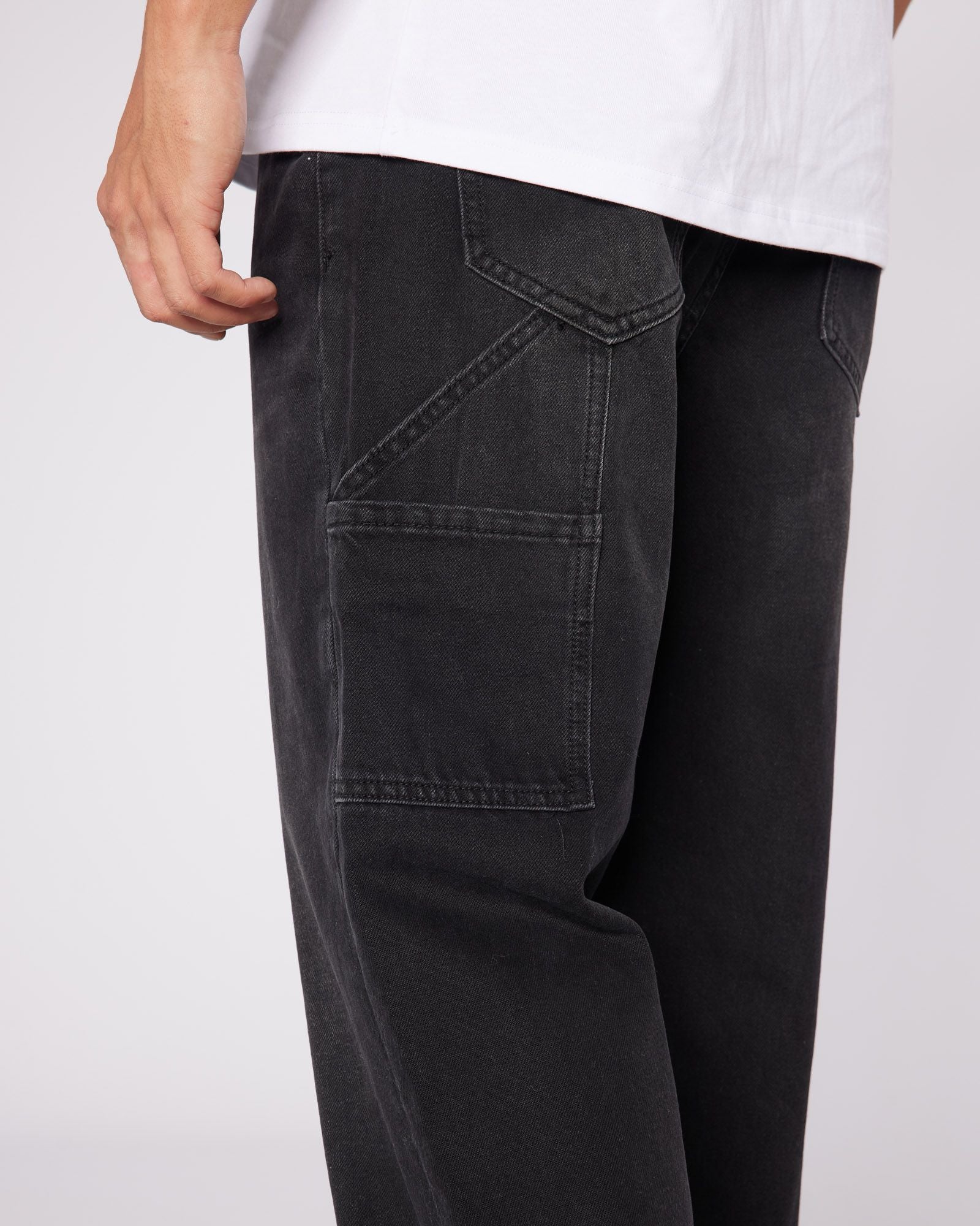 Badge Worker Jeans Black - Image 5