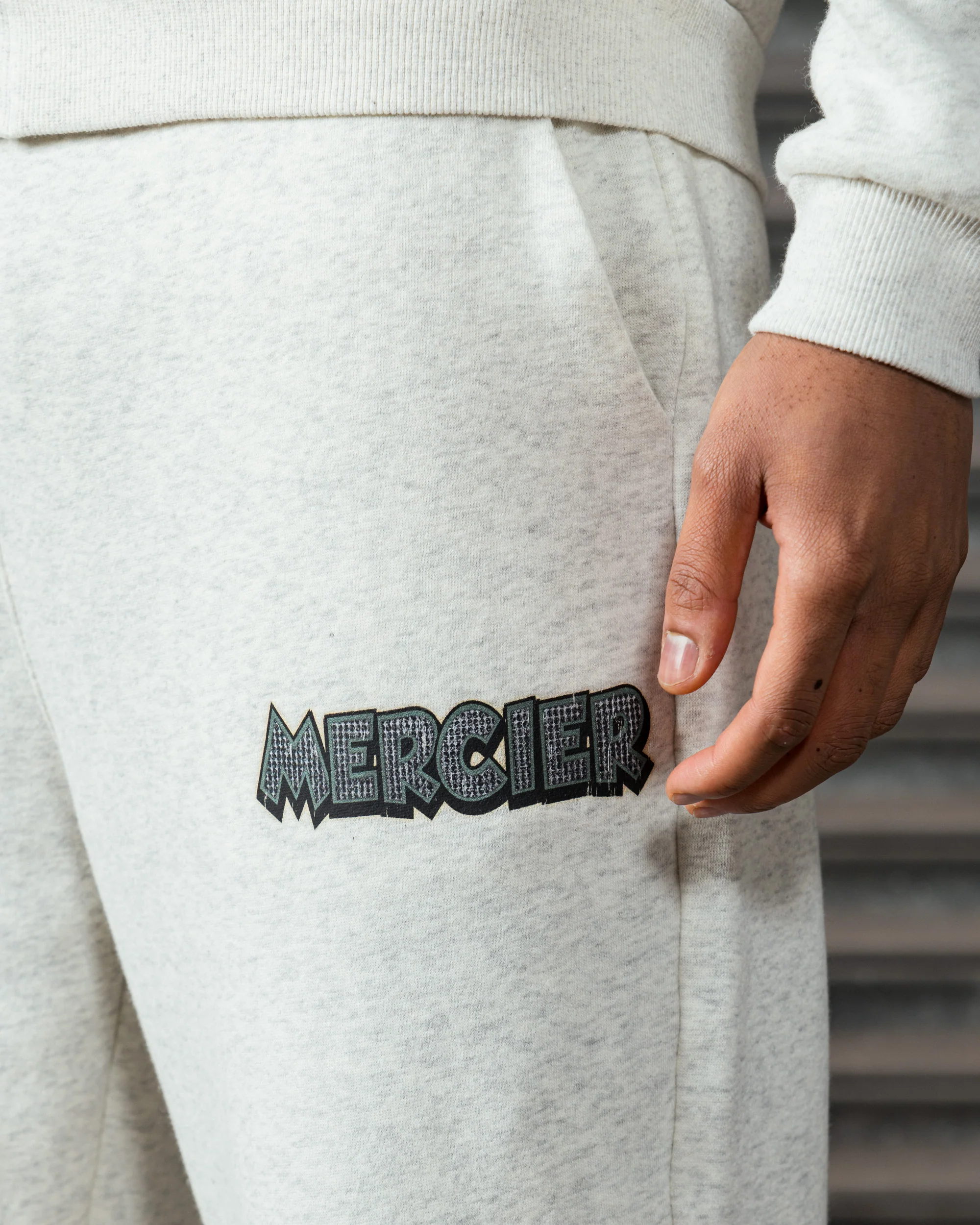 Diamante Ballers Joggers Grey Marl - Image 4