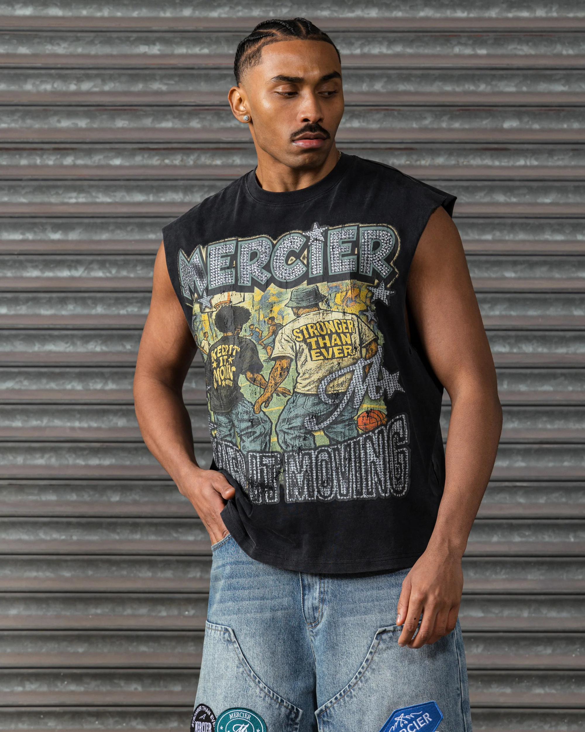Diamante Ballers Vintage Black Vest - Image 4