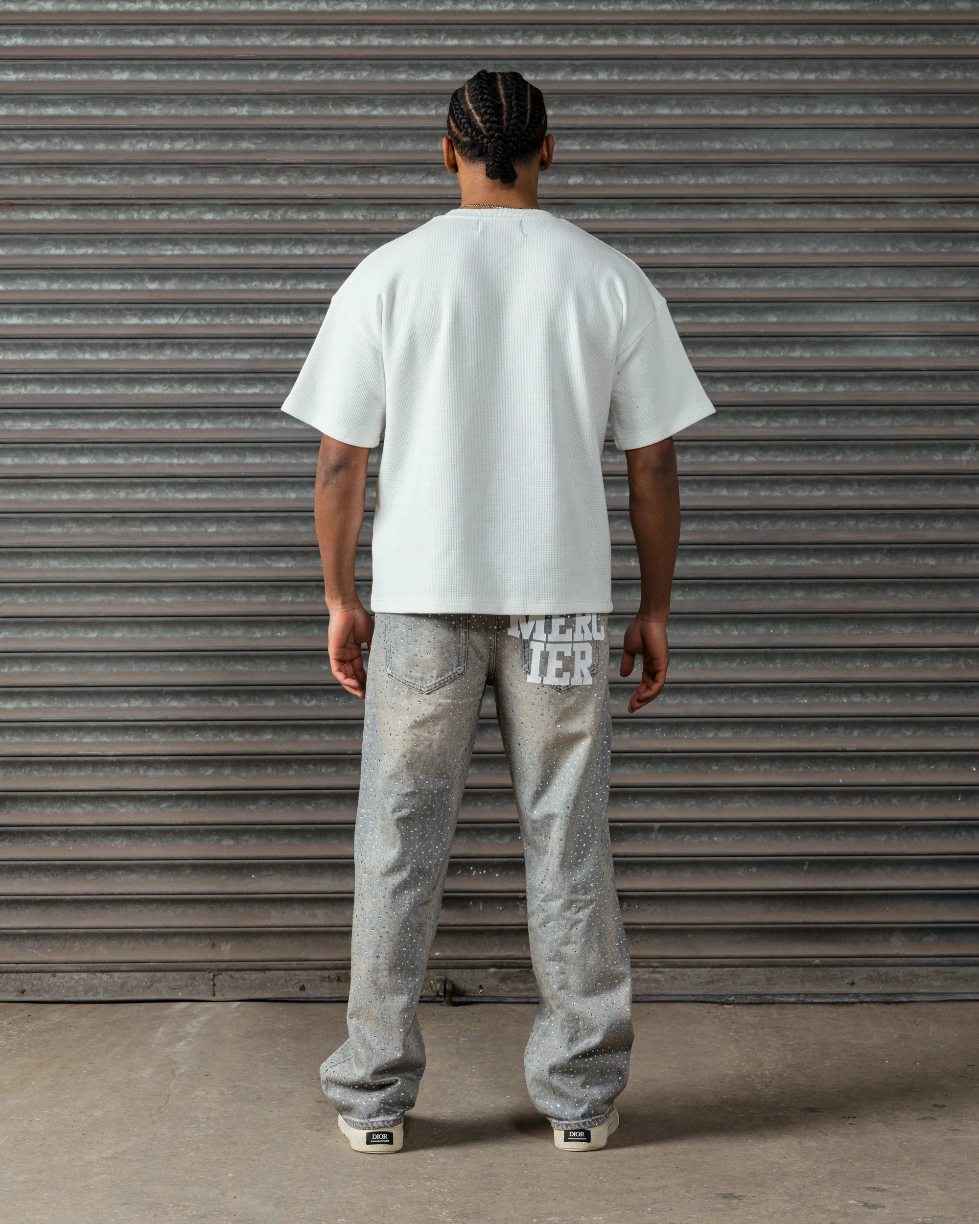 Mercier Eagle Waffle Tshirt White - Image 4