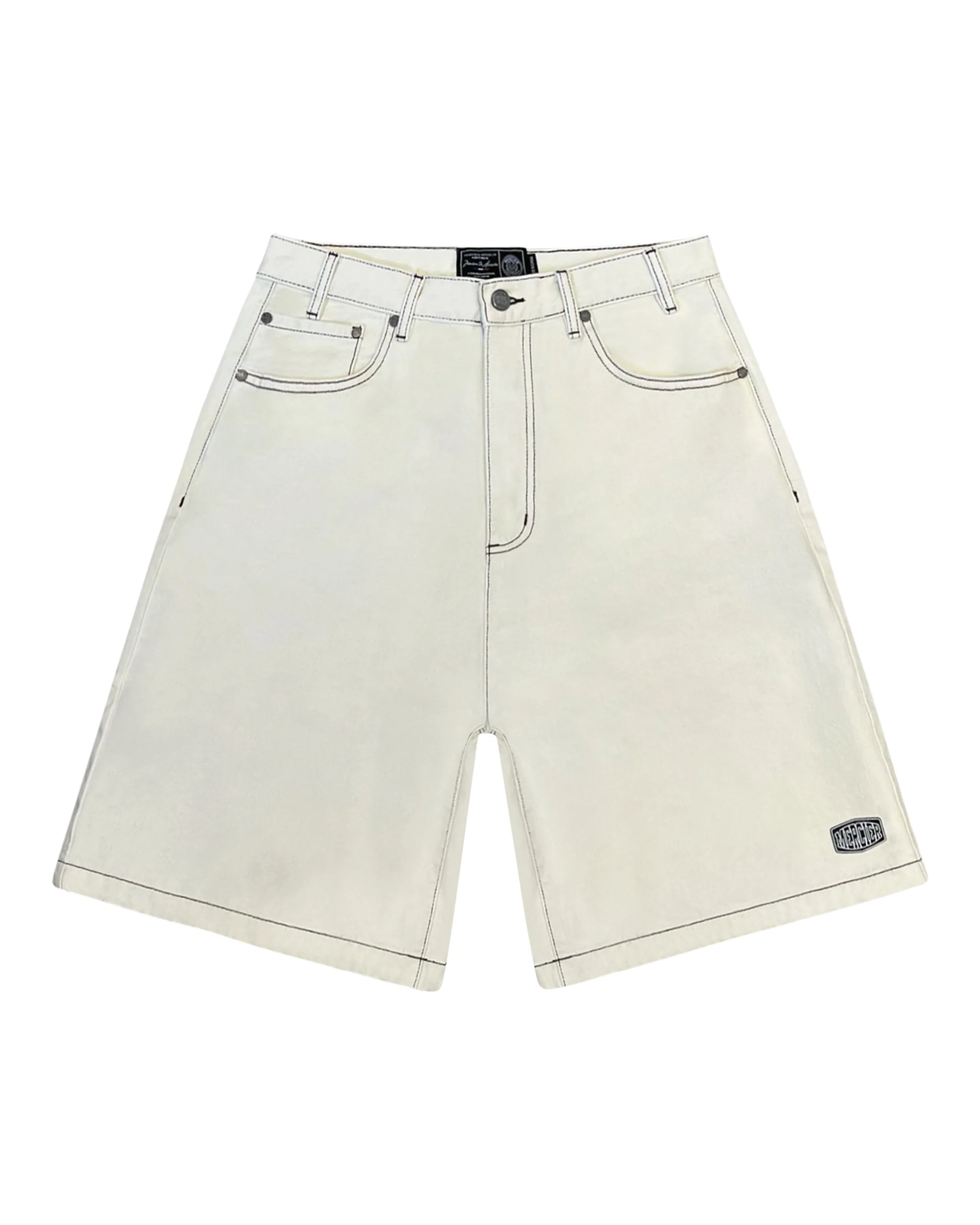 Relaxed Stitched Jorts Beige - Image 5