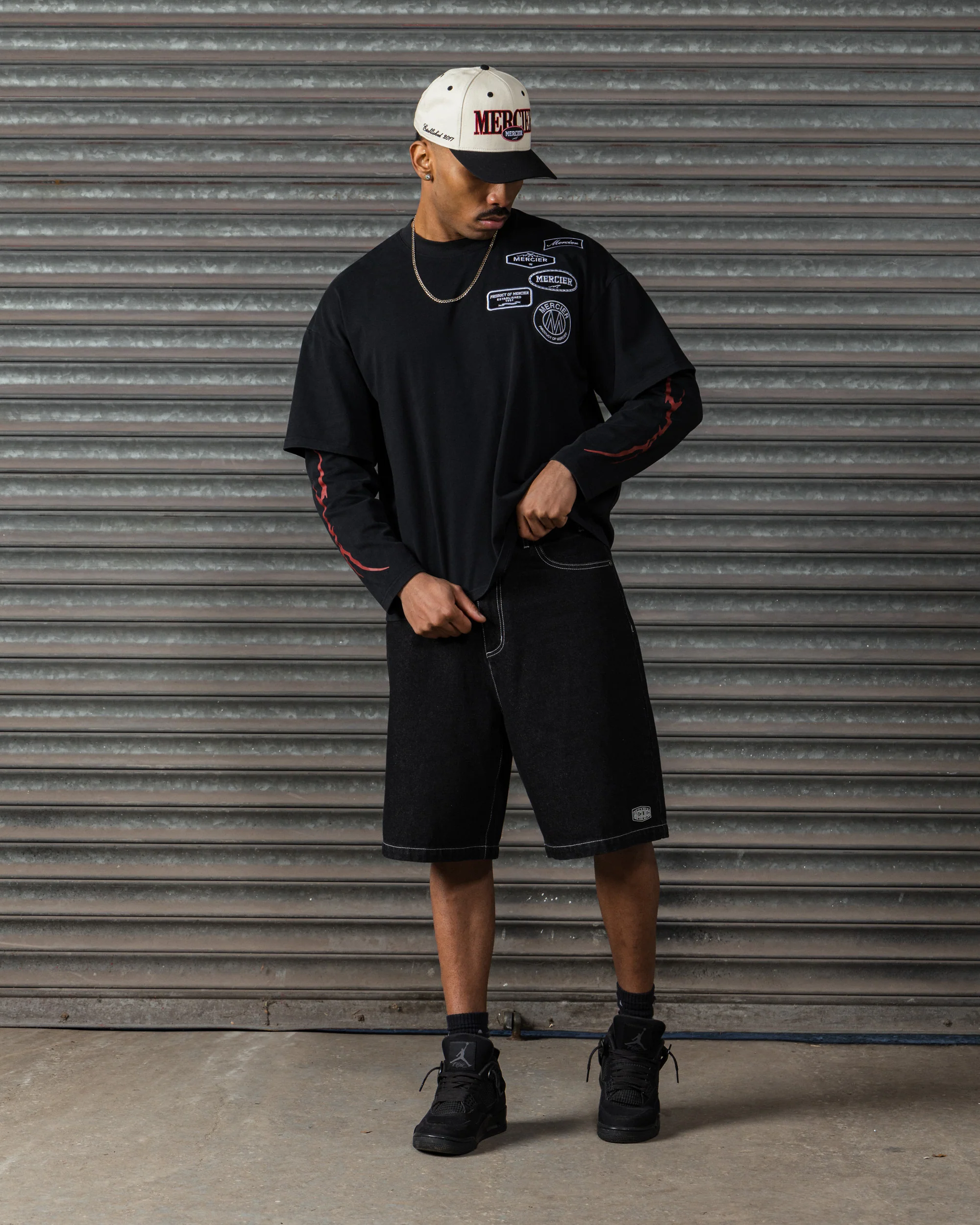 OG Lightening Double Layer Tshirt Black - Image 4