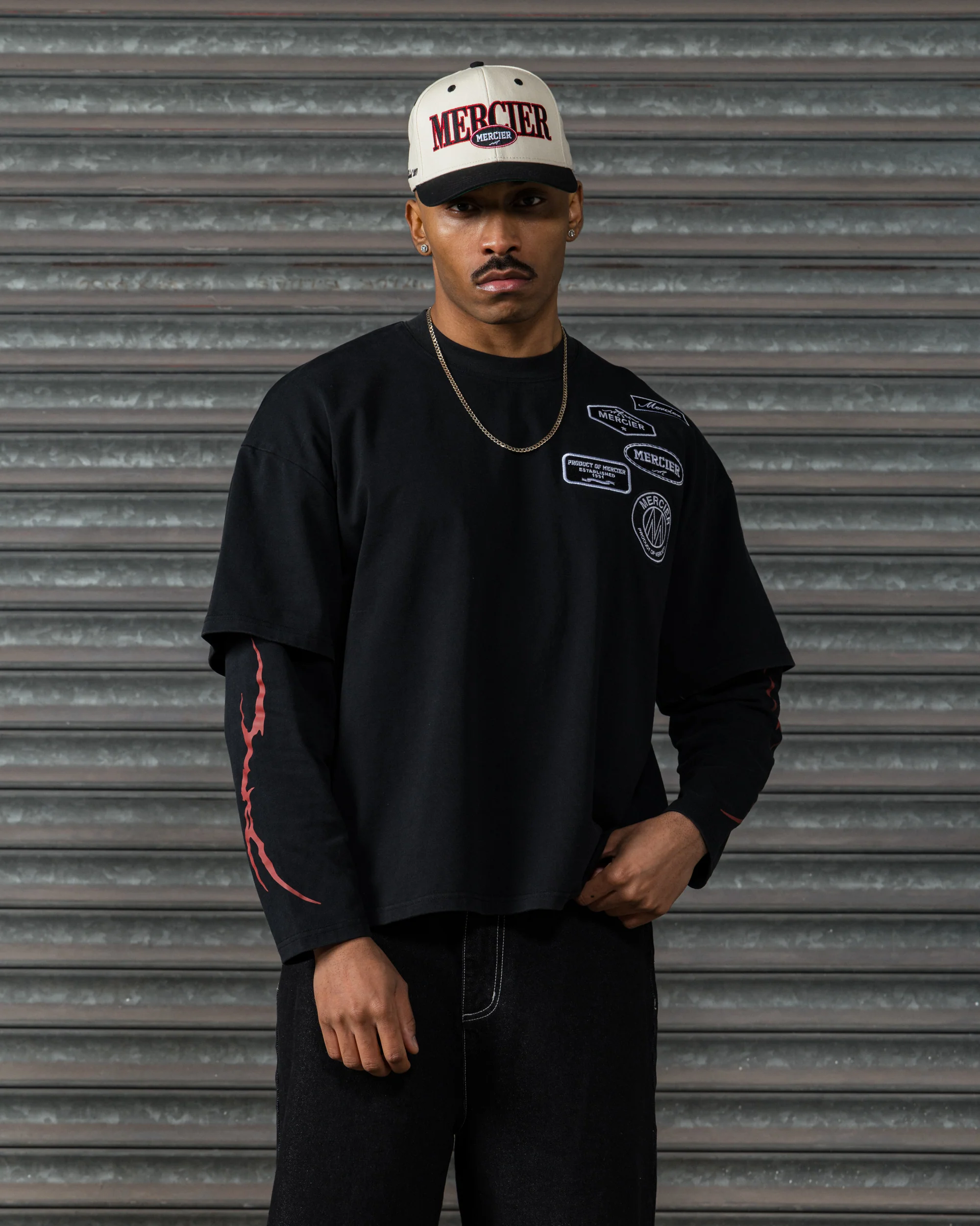 OG Lightening Double Layer Tshirt Black - Image 5