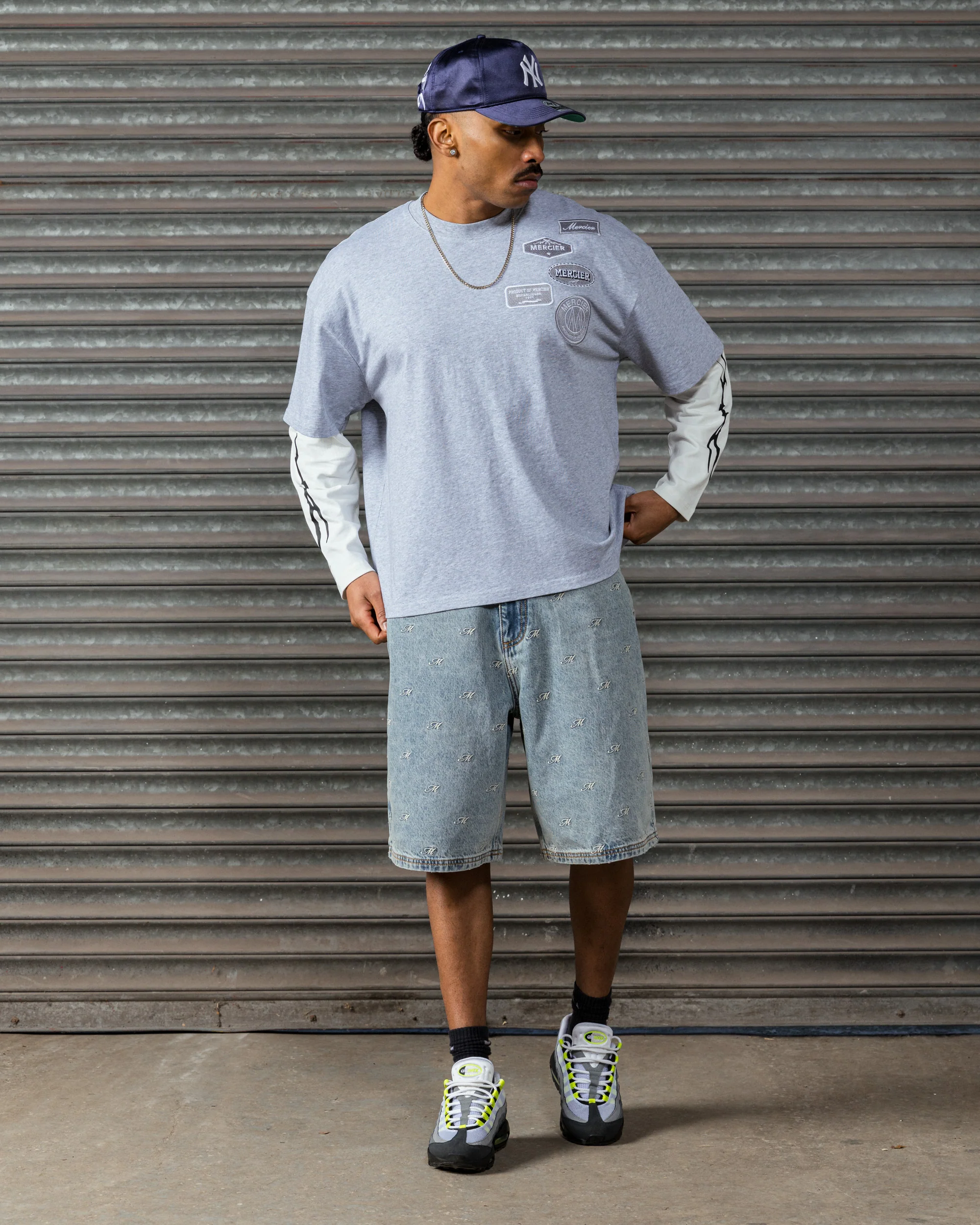 OG Lightening Double Layer Tshirt Grey - Image 3