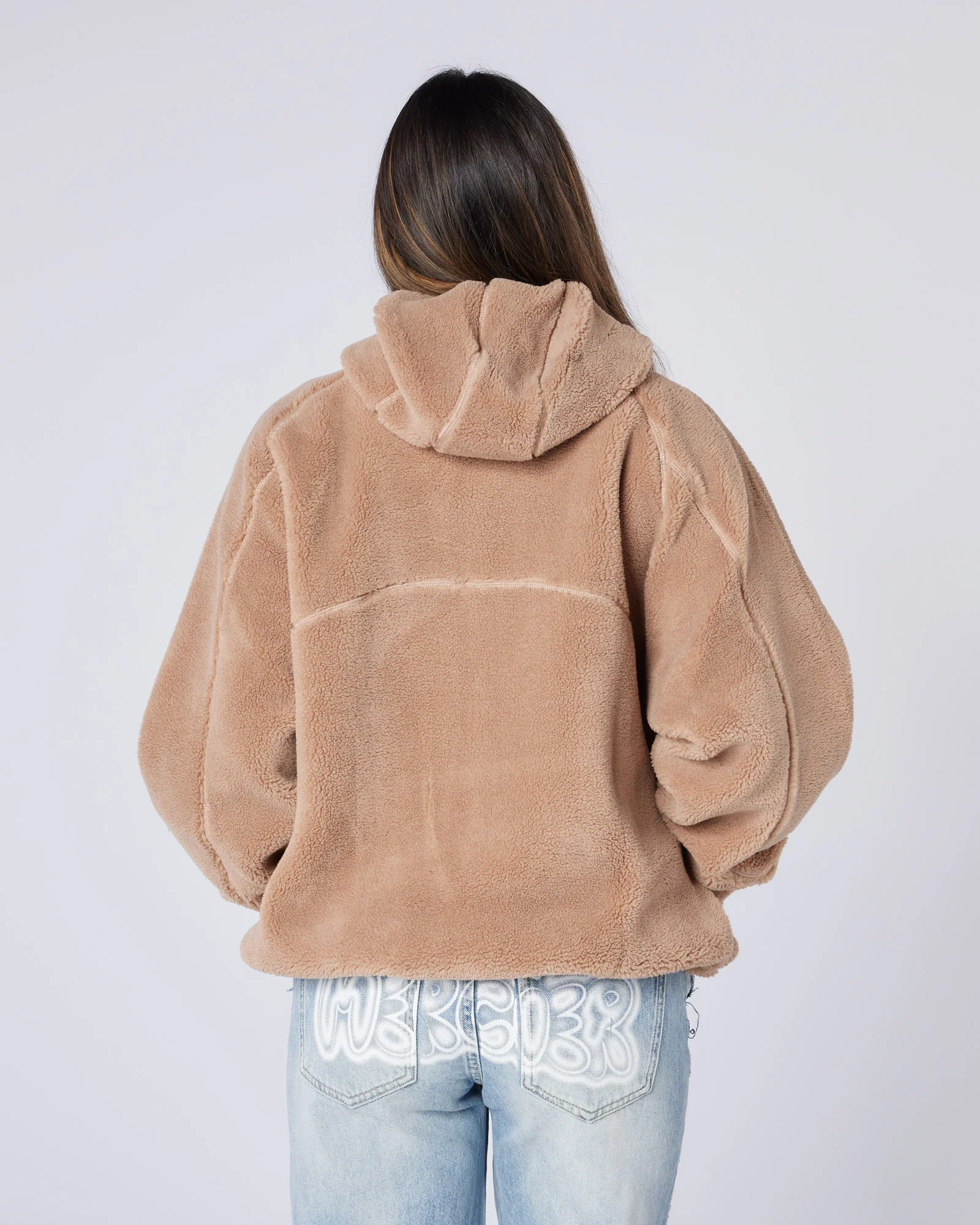 Tempo Borg Jacket Brown - Image 7