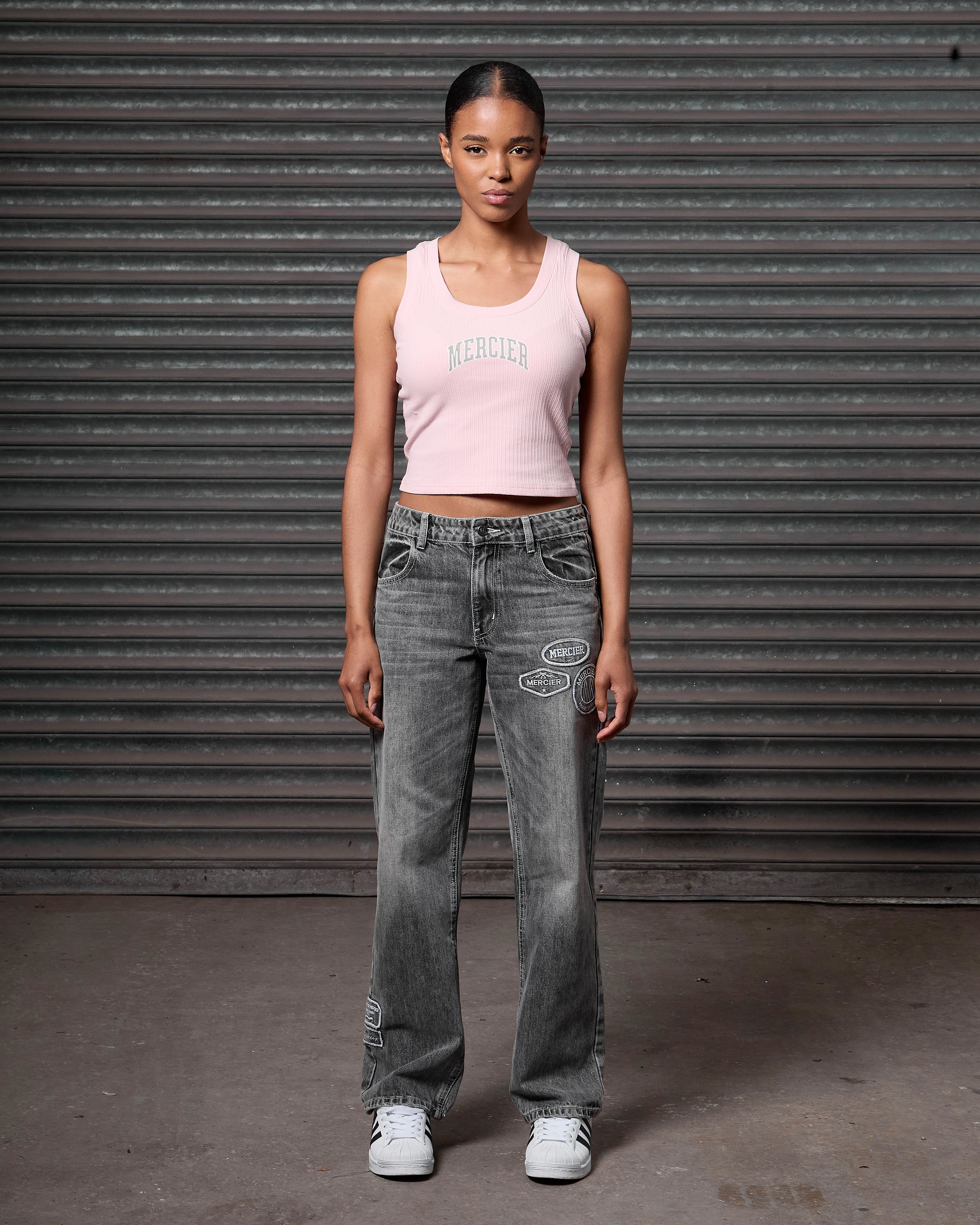 Womens Ribbed Scoop Vest Pink - Image 3