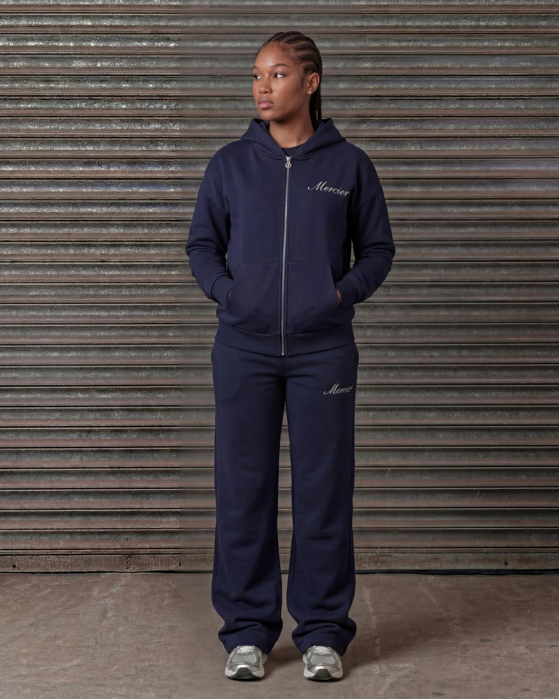Women's  Authenticity Jogger Navy Silver - Image 4