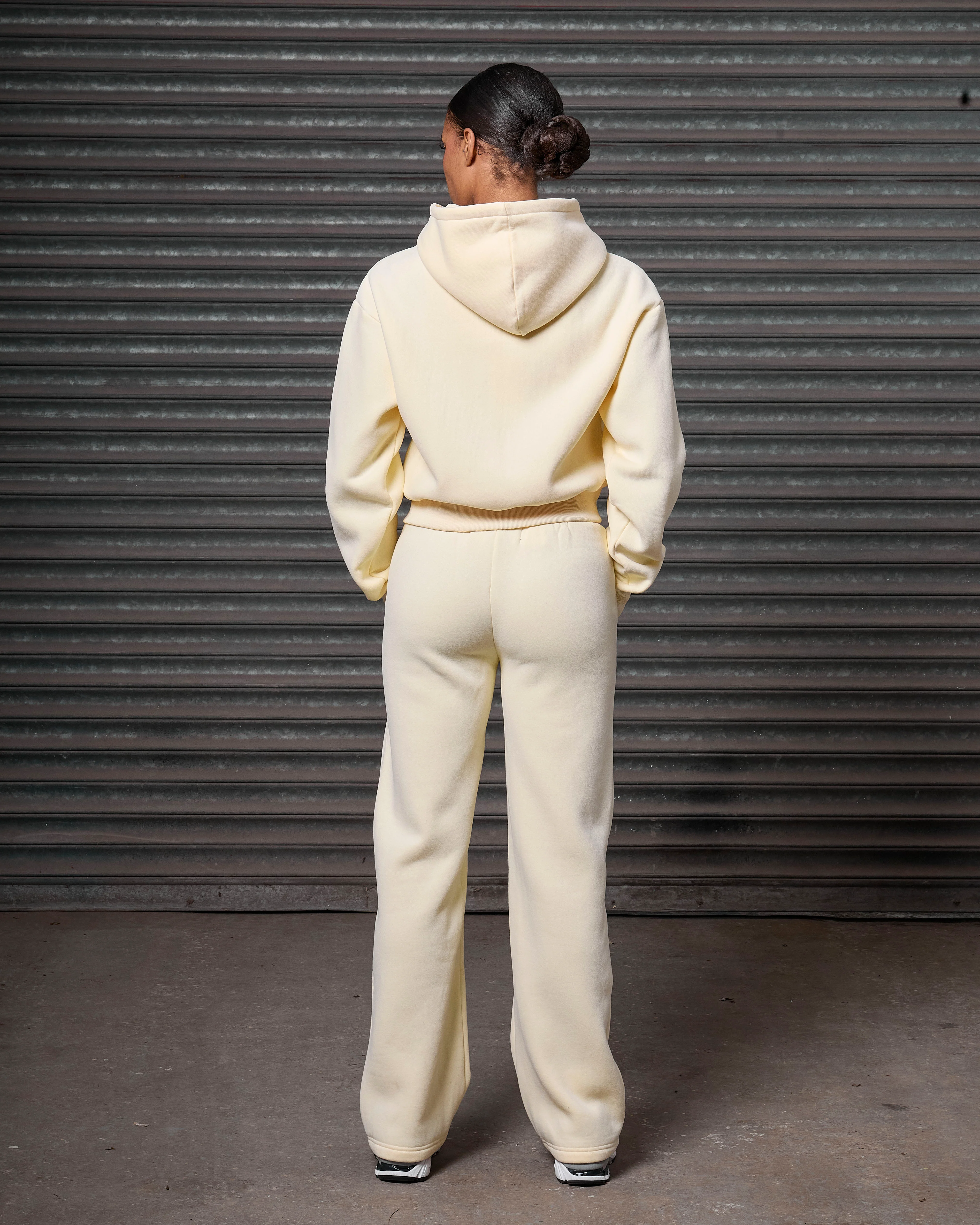 Womens Studded Zip Hoodie Lemon - Image 5